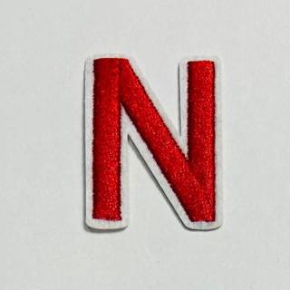Patch it! | Design 108 | Letter: N | iron-on | 4x3 cm | red