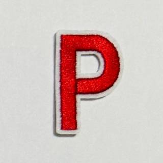 Patch it! | Design 108 | Letter: P | iron-on | 4x2,6 cm | red