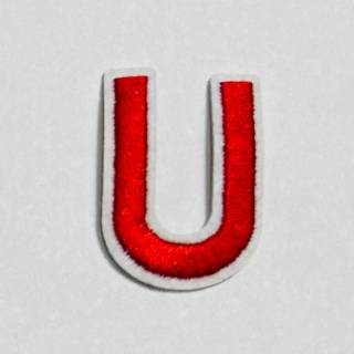 Patch it! | Design 108 | Letter: U | iron-on | 4x3 cm | red