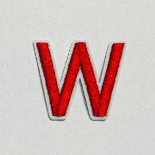 Patch it! | Design 108 | Letter: W | iron-on | 4x4,4 cm | red