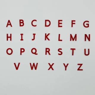 Patch it! | Design 108 | German Alphabet (26 letters) | iron-on | ca. 4x3cm | red