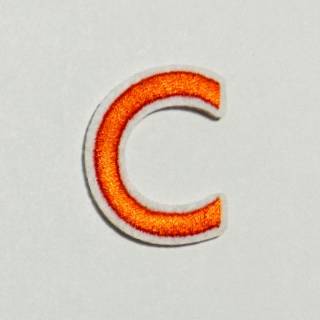 Patch it! | Design 109 | Letter: C | iron-on | 4x3 cm | orange