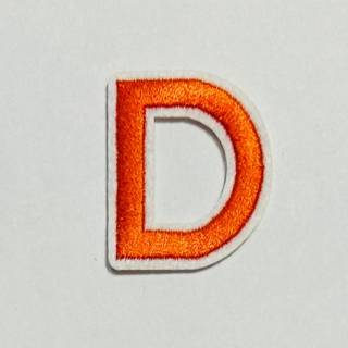 Patch it! | Design 109 | Letter: D | iron-on | 4x3,3 cm | orange