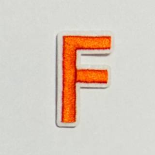 Patch it! | Design 109 | Letter: F | iron-on | 4x2,2 cm | orange