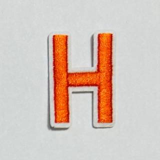 Patch it! | Design 109 | Letter: H | iron-on | 4x2,2 cm | orange