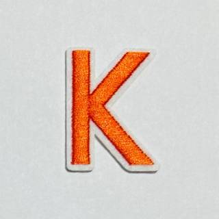 Patch it! | Design 109 | Letter: K | iron-on | 4x3 cm | orange
