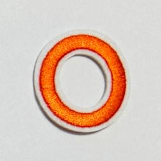 Patch it! | Design 109 | Letter: O | iron-on | 4x3,6 cm | orange