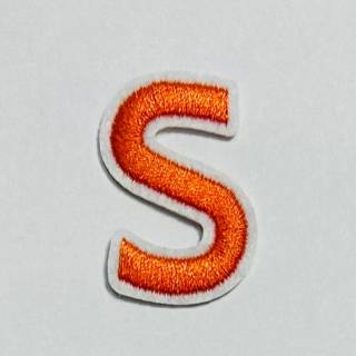 Patch it! | Design 109 | Letter: S | iron-on | 4x2,8 cm | orange