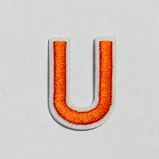 Patch it! | Design 109 | Letter: U | iron-on | 4x3 cm | orange