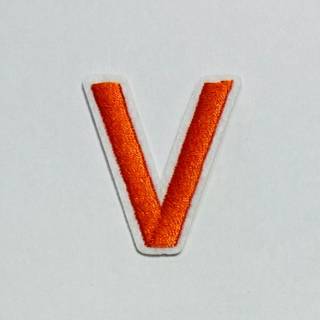 Patch it! | Design 109 | Letter: V | iron-on | 4x3,6 cm | orange