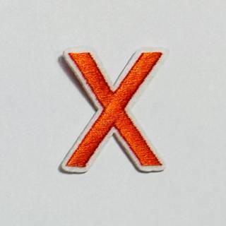 Patch it! | Design 109 | Letter: X | iron-on | 4x3,5 cm | orange