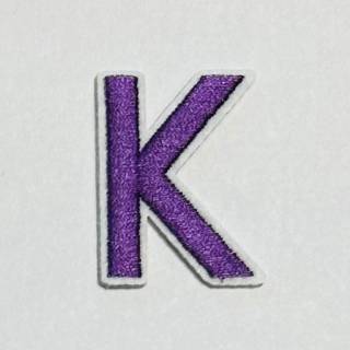 Patch it! | Design 110 | Letter: K | iron-on | 4x3 cm | lilac