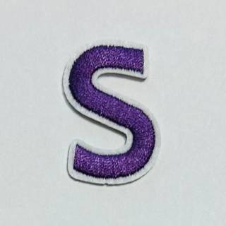 Patch it! | Design 110 | Letter: S | iron-on | 4x2,8 cm | lilac