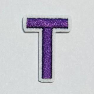 Patch it! | Design 110 | Letter: T | iron-on | 4x3 cm | lilac