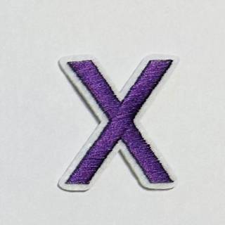 Patch it! | Design 110 | Letter: X | iron-on | 4x3,5 cm | lilac