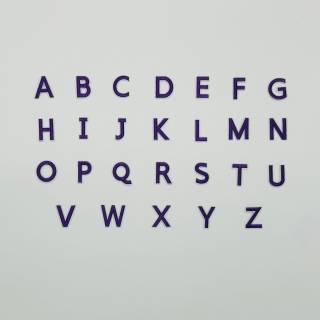 Patch it! | Design 110 | German Alphabet (26 letters) | iron-on | ca. 4x3cm | lilac