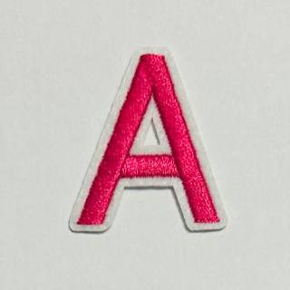 Patch it! | Design 111 | Letter: A | iron-on | 4x3,5 cm | bright pink