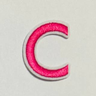 Patch it! | Design 111 | Letter: C | iron-on | 4x3 cm | bright pink