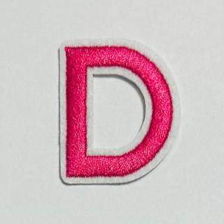 Patch it! | Design 111 | Letter: D | iron-on | 4x3,3 cm | bright pink