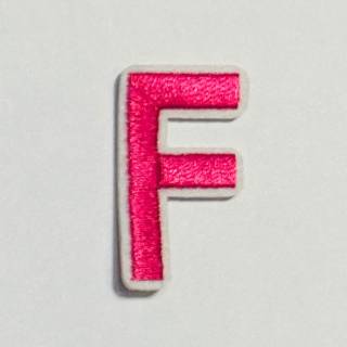 Patch it! | Design 111 | Letter: F | iron-on | 4x2,2 cm | bright pink
