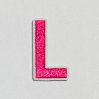 Patch it! | Design 111 | Letter: L | iron-on | 4x2,2 cm | bright pink