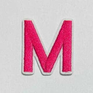 Patch it! | Design 111 | Letter: M | iron-on | 4x3,5 cm | bright pink