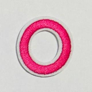 Patch it! | Design 111 | Letter: O | iron-on | 4x3,6 cm | bright pink