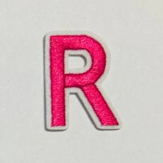Patch it! | Design 111 | Letter: R | iron-on | 4x3 cm | bright pink