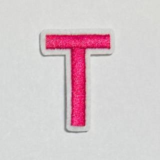 Patch it! | Design 111 | Letter: T | iron-on | 4x3 cm | bright pink