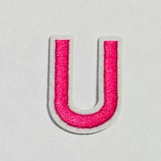 Patch it! | Design 111 | Letter: U | iron-on | 4x3 cm | bright pink
