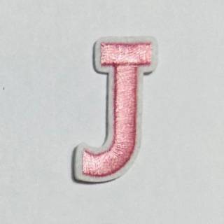 Patch it! | Design 112 | Letter: J | iron-on | 4x2 cm | pink