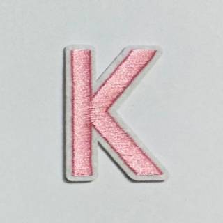 Patch it! | Design 112 | Letter: K | iron-on | 4x3 cm | pink