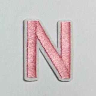 Patch it! | Design 112 | Letter: N | iron-on | 4x3 cm | pink