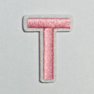 Patch it! | Design 112 | Letter: T | iron-on | 4x3 cm | pink