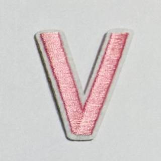 Patch it! | Design 112 | Letter: V | iron-on | 4x3,6 cm | pink
