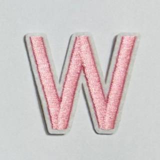 Patch it! | Design 112 | Letter: W | iron-on | 4x4,4 cm | pink