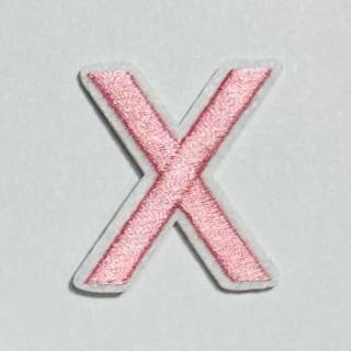 Patch it! | Design 112 | Letter: X | iron-on | 4x3,5 cm | pink