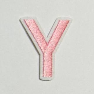 Patch it! | Design 112 | Letter: Y | iron-on | 4x3,2 cm | pink