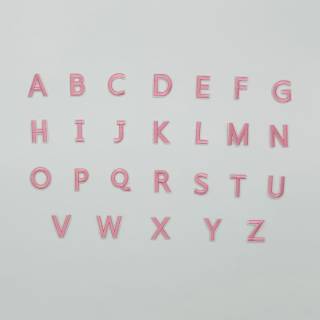 Patch it! | Design 112 | German Alphabet (26 letters) | iron-on | ca. 4x3cm | pink