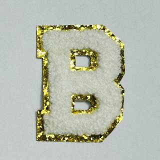 Patch it! | Design 113 | Letter: B | iron-on | 6x4,3 cm | white