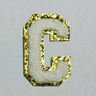 Patch it! | Design 113 | Letter: C | iron-on | 6x3,8 cm | white