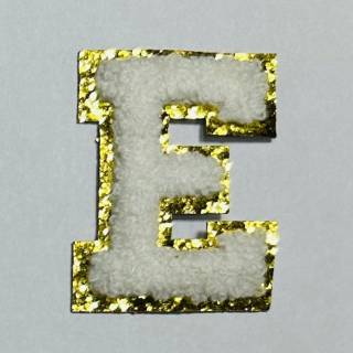Patch it! | Design 113 | Letter: E | stick-on | 6x4,3 cm | white
