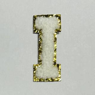 Patch it! | Design 113 | Buchstabe: I | aufklebar | 6x2,5 cm | weiß