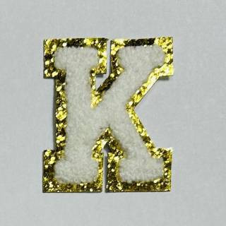 Patch it! | Design 113 | Buchstabe: K | aufklebar | 6x5 cm | weiß