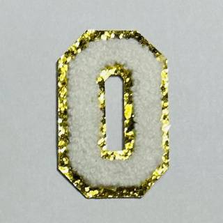 Patch it! | Design 113 | Buchstabe: O | aufklebar | 6x4 cm | weiß