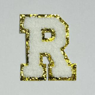 Patch it! | Design 113 | Buchstabe: R | aufklebbar | 6x5 cm | weiß