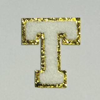 Patch it! | Design 113 | Buchstabe: T | aufklebbar | 6x5 cm | weiß