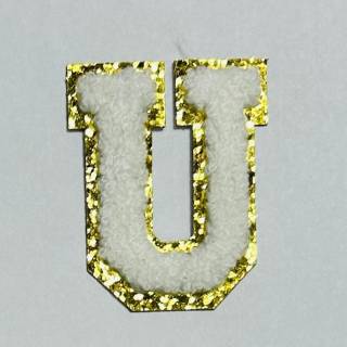 Patch it! | Design 113 | Buchstabe: U | aufklebbar | 6x4,8 cm | weiß
