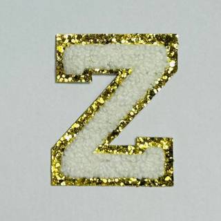 Patch it! | Design 113 | Buchstabe: Z | aufklebbar | 6x4,7 cm | weiß