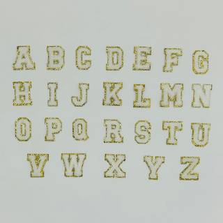 Patch it! | Design 113 | German Alphabet (26 letters) | iron-on | ca. 6x4,5cm | white